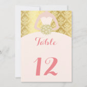 Tafelnummer tiener verjaardag gouden blush roze (Voorkant)