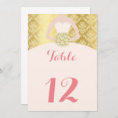 Tafelnummer tiener verjaardag gouden blush roze (Voorkant / Achterkant)