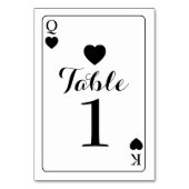 Tafelnummer Trouw K Q Aas Harten Speelkaarten (Voorkant)