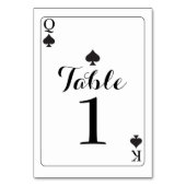Tafelnummer Trouw K Q Aas Schoppen Speelkaarten (Voorkant)