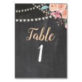 Tafelnummer Trouwkoraal Perzik Bloem Bloem (Achterkant)