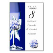 Tafelnummer Trouwtafel Blauw Marine 2 (Achterkant)