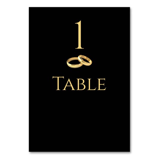 Tafelnummer Trouwtafel-Zwart & Goud- (Voorkant)