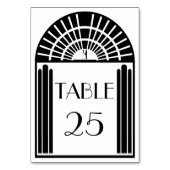 Tafelnummer Trouwtafel Zwart & Witte Art Deco Stij (Achterkant)