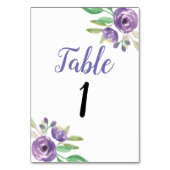 Tafelnummer Trouwtuin Paarse Bloem Bloemen (Achterkant)