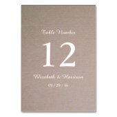 Tafelnummer van de Kraft Wedding in het bijtende l (Achterkant)