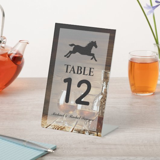 Tafelnummer van de roestvrij Bourbon Reclamebord Met Voetstuk (Insitu)