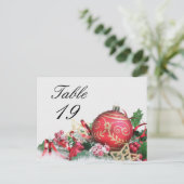 Tafelnummer van het kerstfeest (Staand voorkant)