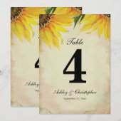 Tafelnummer vier Zonnewiede receptie (Voorkant / Achterkant)