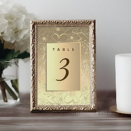 Tafelnummer 'Vintage Goud' voor uw trouwfeest