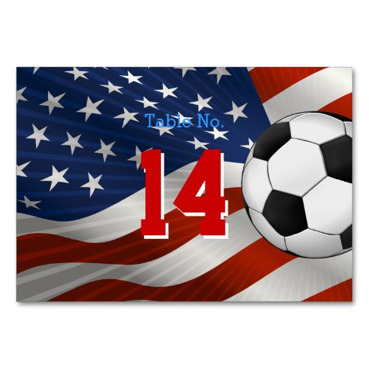 Tafelnummer Voetbal | Amerikaanse vlag (Achterkant)