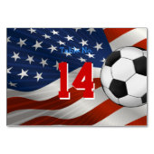 Tafelnummer Voetbal | Amerikaanse vlag (Voorkant)