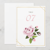 Tafelnummer voor de bruiloft Tafel- en zitplaatsen (Voorkant / Achterkant)