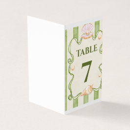 Tafelnummer voor een zee-thema bruiloft – Schelp &