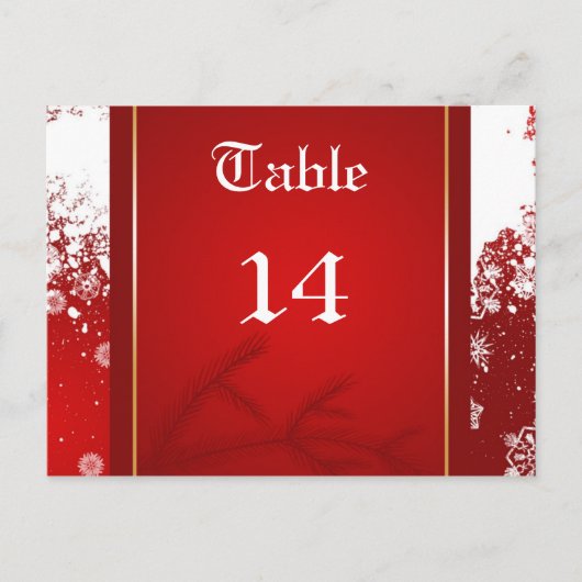 Tafelnummer voor kerstfeest (Voorkant)