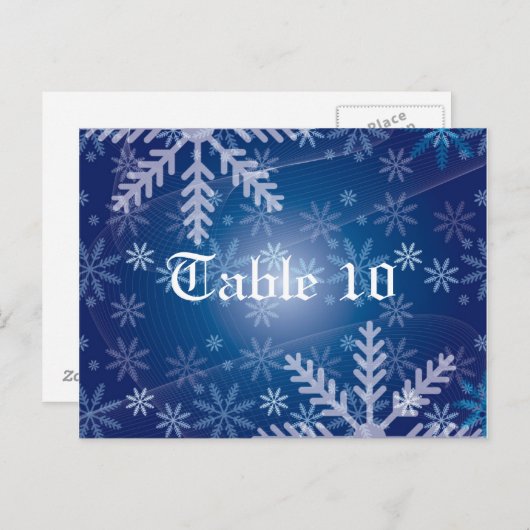 Tafelnummer voor kerstfeest (Voorkant / Achterkant)