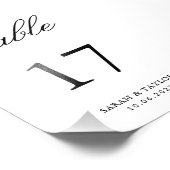 Tafelnummer voor Sarah Foto Afdruk (Hoek)