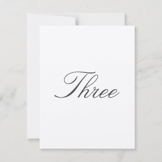 Tafelnummer voor traditionele bruiloft (Voorkant)