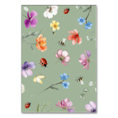 Tafelnummer voor Wildflower Lovebug Baby Shower (Achterkant)