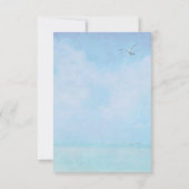 Tafelnummer-Vuurtoren Bruiloft Kaart (Achterkant)