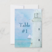 Tafelnummer-Vuurtoren Huwelijk Kaart (Voorkant)