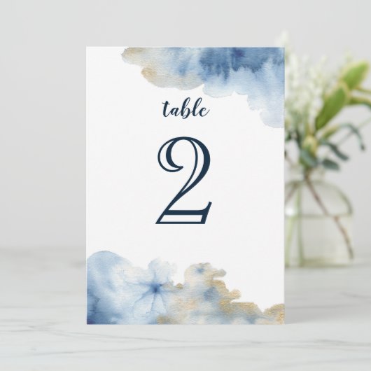 Tafelnummer Watercolor Lux (Staand voorkant)