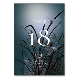 TAFELNUMMER | Waterverf Blauwgroen puistjes