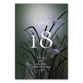 TAFELNUMMER | Waterverf Sage Green Dragonflies