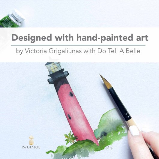 Tafelnummer Waterverf Strand Bruiloft 4x6 Foto Afdruk