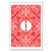 Tafelnummer Wedding Ace of Hearts-speelkaarten (Achterkant)