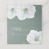 Tafelnummer White Apple Blossom Weddenschap Plaatskaartje (Buitenkant ongevouwen)