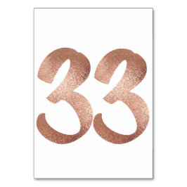 Tafelnummer White Metallic roze Rose Gold