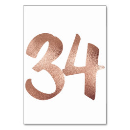 Tafelnummer White Metallic roze Rose Gold