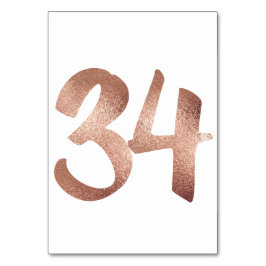 Tafelnummer White Metallic roze Rose Gold