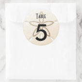 Tafelnummer Wijnfles Strand Bruiloft Labels (Tas)