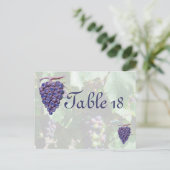 Tafelnummer Wijnland bruiloft (Staand voorkant)