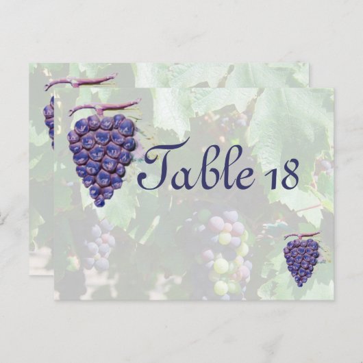 Tafelnummer Wijnland bruiloft (Voorkant / Achterkant)