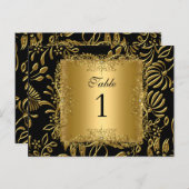 Tafelnummer Zitplaats Kaarten Damask Gold (Voorkant / Achterkant)