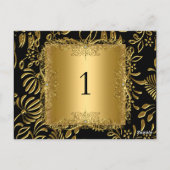 Tafelnummer Zitplaats Kaarten Damask Gold (Achterkant)