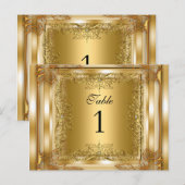 Tafelnummer zitplaats kaarten Goud (Voorkant / Achterkant)