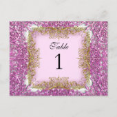 Tafelnummer Zitplaatsen Kaarten Roze Goud (Voorkant)