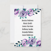 Tafelnummer & zitplaatsindeling voor mint & paarse (Achterkant)