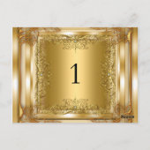Tafelnummer zitplaatskaarten Goud (Achterkant)