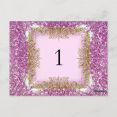 Tafelnummer zitplaatskaarten Roze Goud (Achterkant)