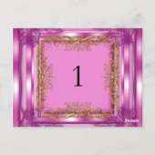 Tafelnummer zitplaatskaartjes Goud Roze (Achterkant)