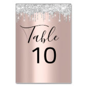 Tafelnummer Zwart Grijs Zilver Drips Vonk Roos 1 (Achterkant)