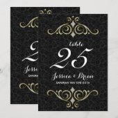 Tafelnummer zwarte en gouden Ornamenten (Voorkant / Achterkant)