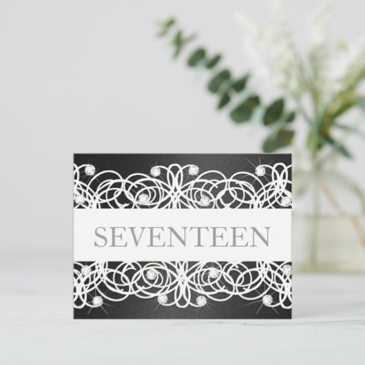 Tafelnummer zwarte garnalen en kristallen (Staand voorkant)