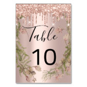 Tafelnummer zwarte schijven Vonk Rozen Florals (Voorkant)