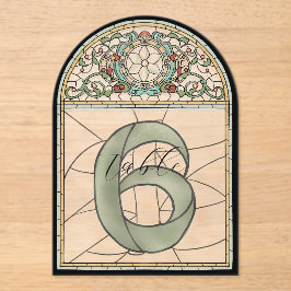 Tafelnummerborden van acryl met vintage glas-in-lo uitnodigingen